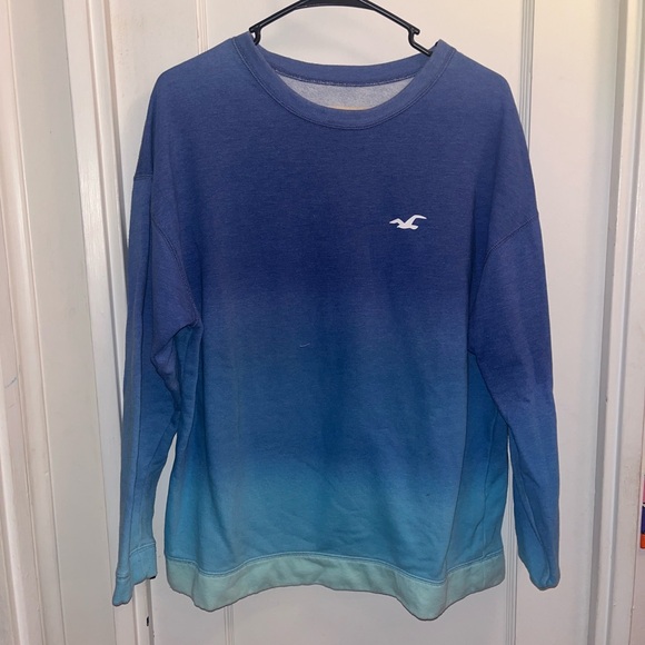 Hollister Tops - Hollister Blue Ombre Sweatshirt